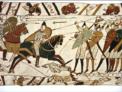 Scene for the Bayeux Tapestry depicting William's invasion of England in 1066