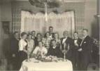 Albert Koch and wife Hildegard 3rd & 4th from right, at the marriage of Irmgard Schumann and Heinz Lehrbass (front) 