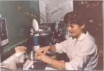 Antje Schumann  in a laboratory, 1963, in Washington, D.C. where she met her husband